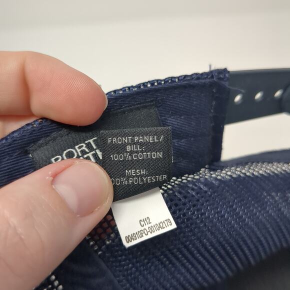 Builders First Source Patch Snapback Trucker Hat Blue One Size Mesh Back - Picture 10 of 10